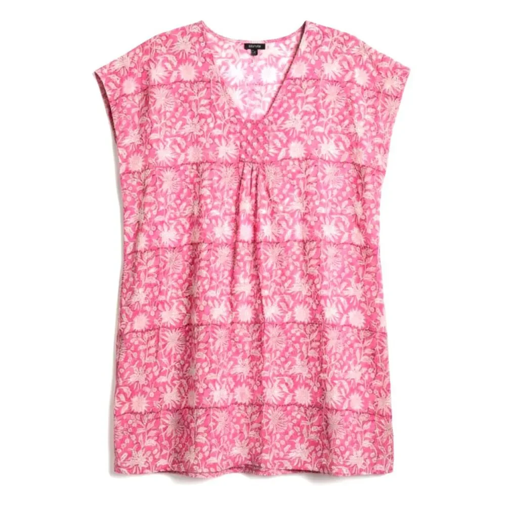 Joshi Swim Pink Floral Cotton Swim Cover Up Tunic Dress NWT Women's Medium